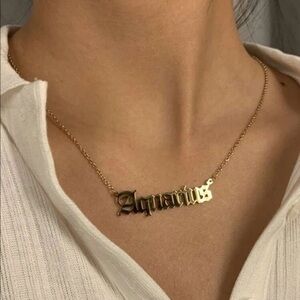 3/$30 💛 Aquarius Zodiac Necklace